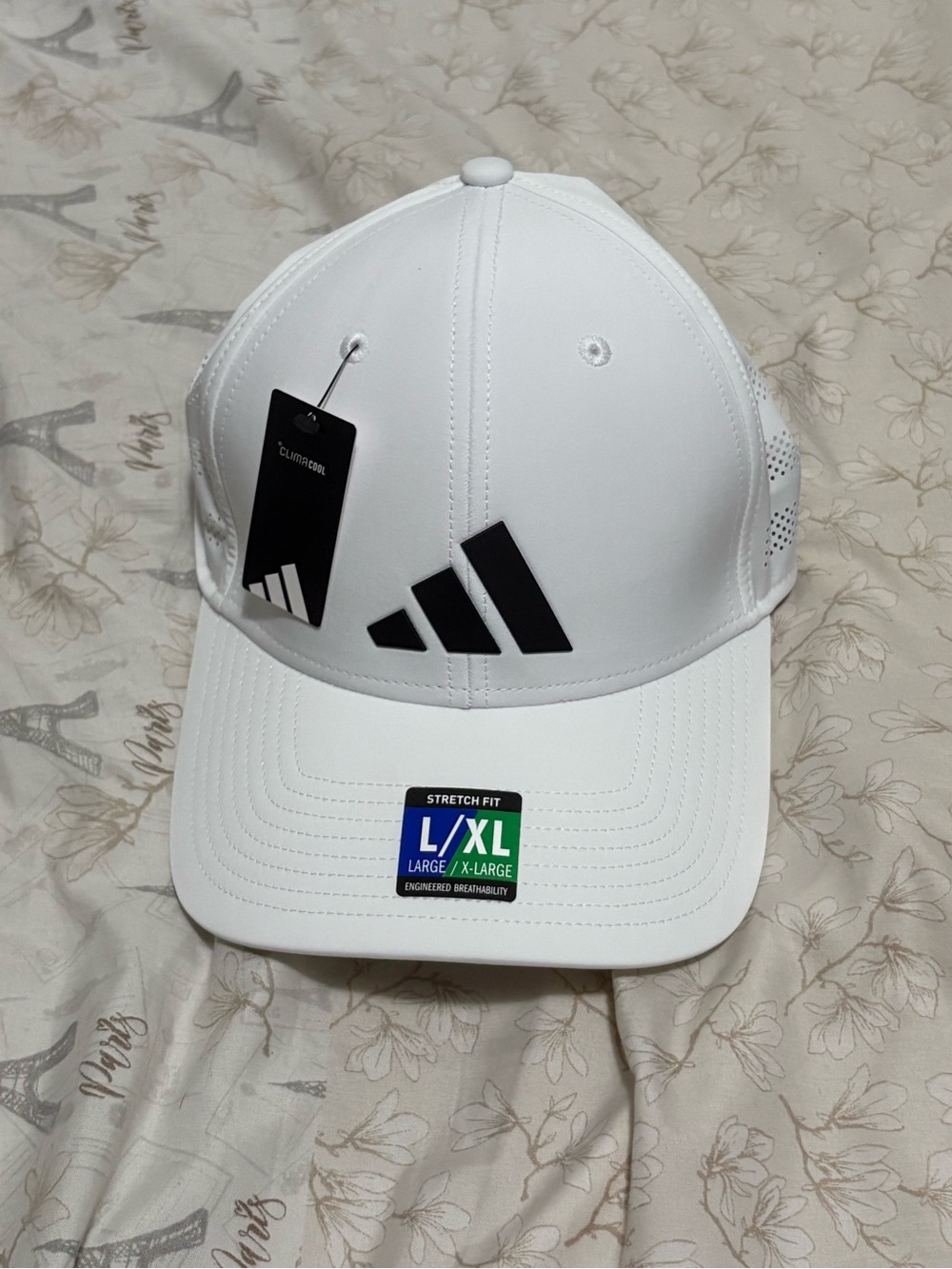 adidas White Baseball Cap with Black Logo